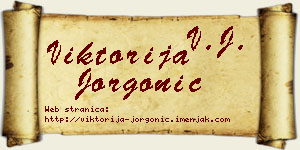 Viktorija Jorgonić vizit kartica